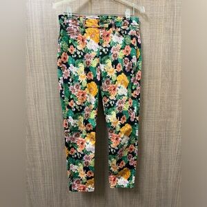 7 Seven For All Mankind Pants Floral Gwenevere Skinny, Womens Size 30